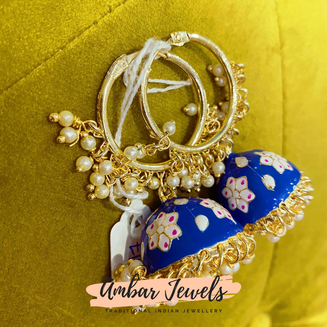 Meenakari Jhumkas Earrings