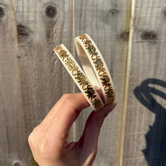 Bridal Choora Ivory Bangles Elephant Set of 2