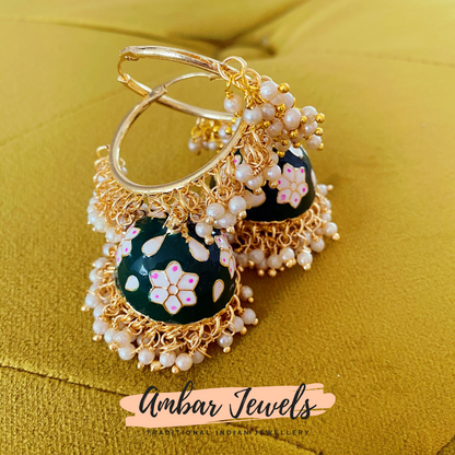 Meenakari Jhumkas Earrings