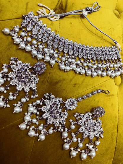 Queen Polki Choker Necklace Set