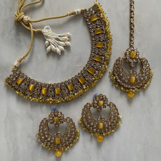 Buttercup Polki Necklace Set