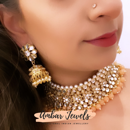 Jasmine Kundan Choker Necklace Set