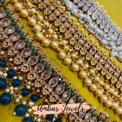 Queen Polki Choker Necklace Set