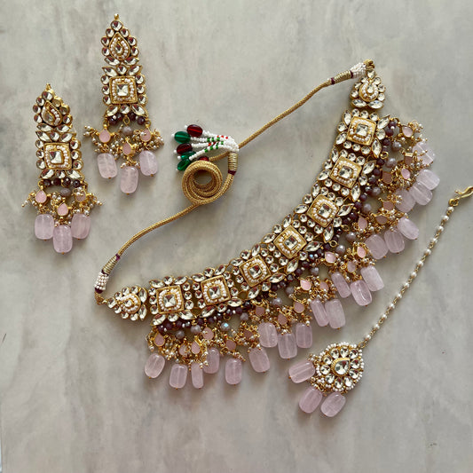 Parisian Pachi Kundan Choker Bridal Set