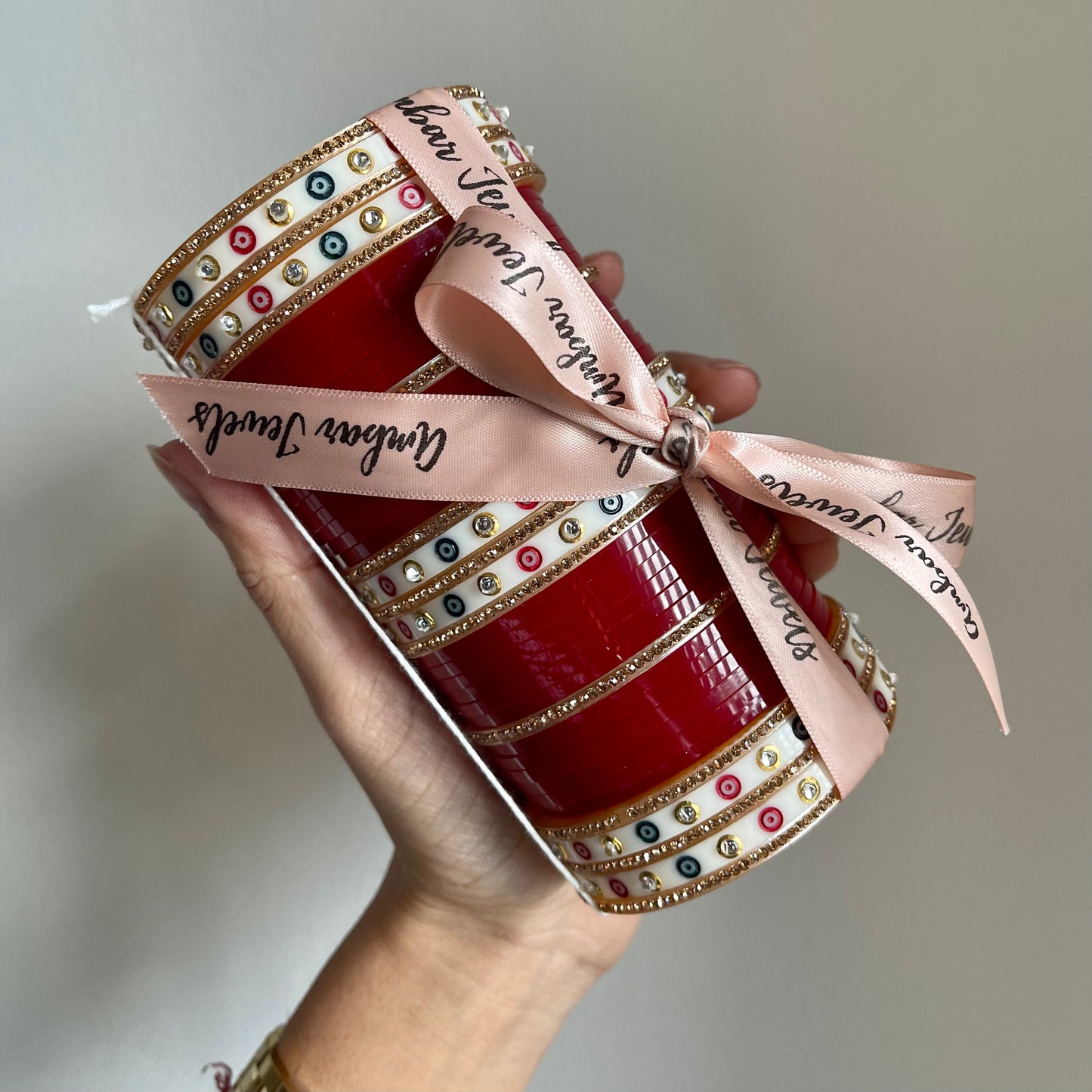 Bridal Choora with Ring Kundan Bindi Bangles Traditional Punjabi Maroon